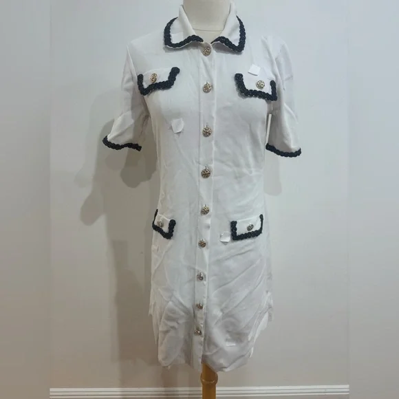 Alexia Admor Odette Button Down Mini Dress, Size: M - Picture 3 of 14